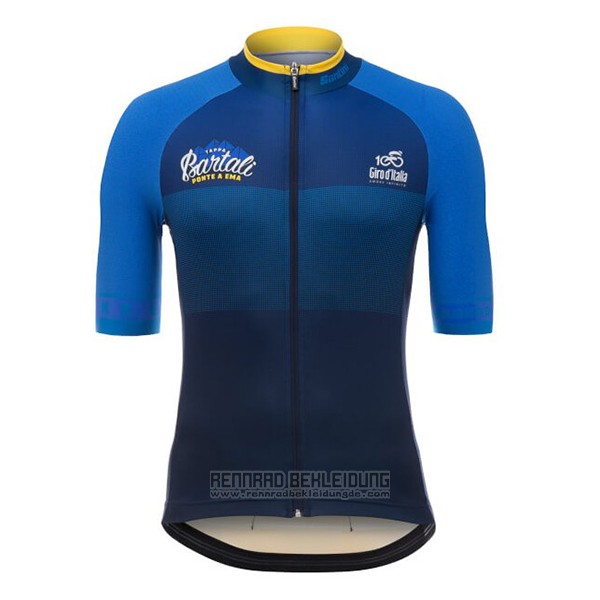 2017 Fahrradbekleidung Giro D'italien Dunkel Blau Trikot Kurzarm und Tragerhose